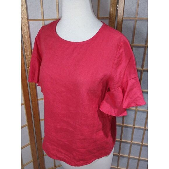 NWT For Cynthia SmP Linen Blouse - Picture 1 of 16
